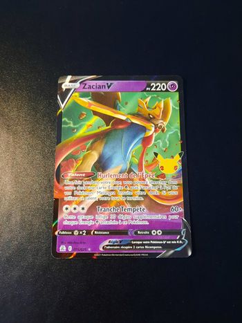 Carte Pokémon Zacian V 016/025 Célébrations 25 ans, EB, épée et bouclier fr