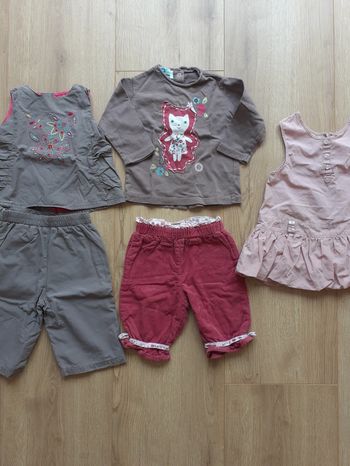 Lot fille 6 mois (3 tenues)