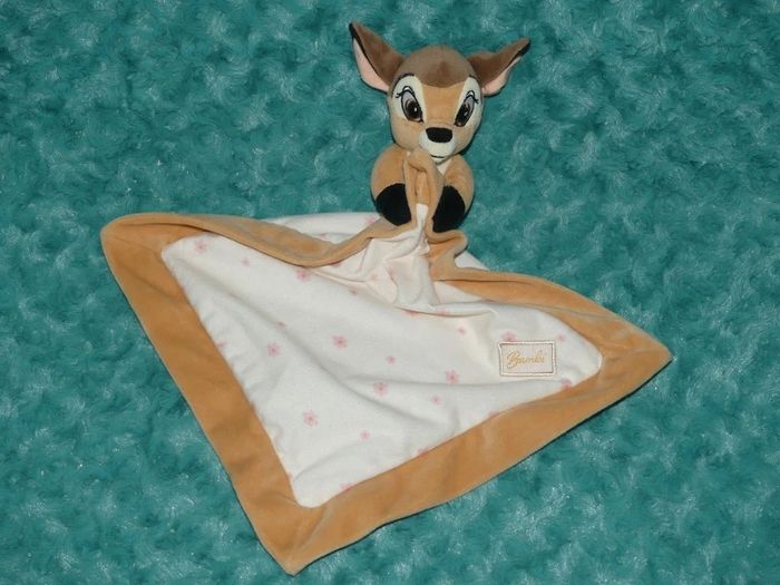 Doudou biche Bambi Disney marron blanc cassé 🌺parfait état