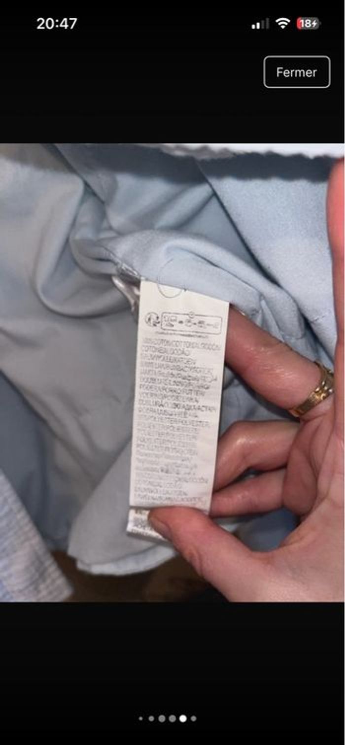 Veste bleue ciel gaz de coton Kiabi S - photo numéro 2