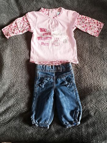 Pantalon Tape à l'œil + Tee-shirt 3 mois