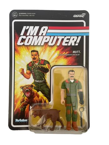 Figurine G.I Joe Mutt K-9 & I.T Bandwidth Specialist ReAction Figure Super 7 neuf