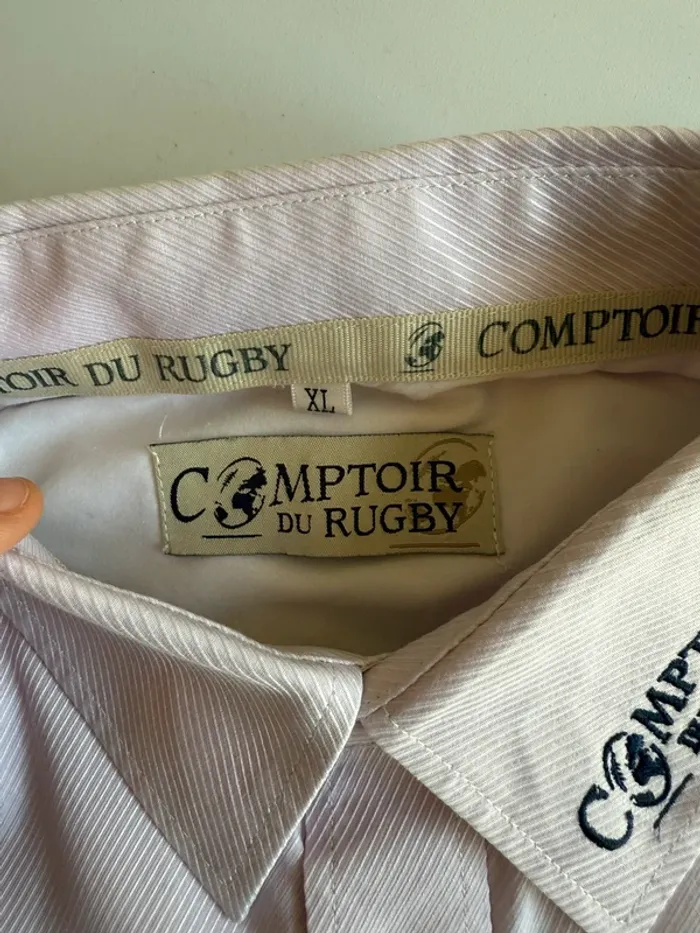Chemise rose en très bon état taille XL comptoir du rugby - photo numéro 11
