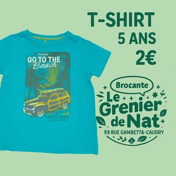 Tee shirt bleu 5 ans