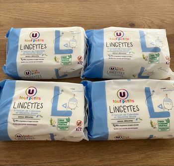 Lot 4 paquets lingettes bébé
