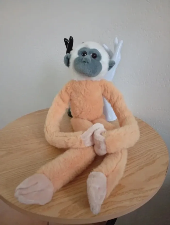 Wild republic hangging monkey gibbon animal en peluche singe 50cm