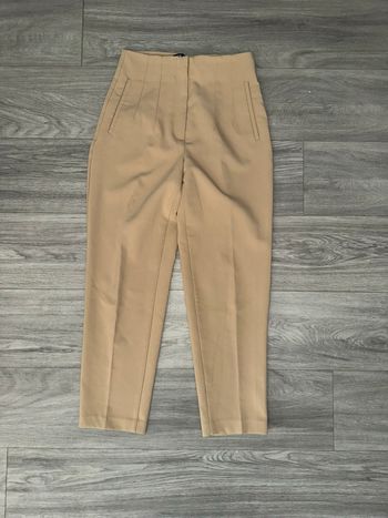 Pantalon taille haute beige Zara T38 M