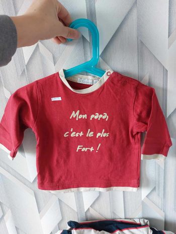 tee shirt mon papa c'est le plus fort