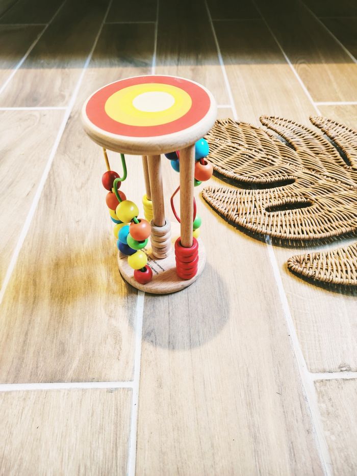 🧮Jeu de motricité Boulier chemin de perles en bois multicolores marque Small Foot - photo numéro 2
