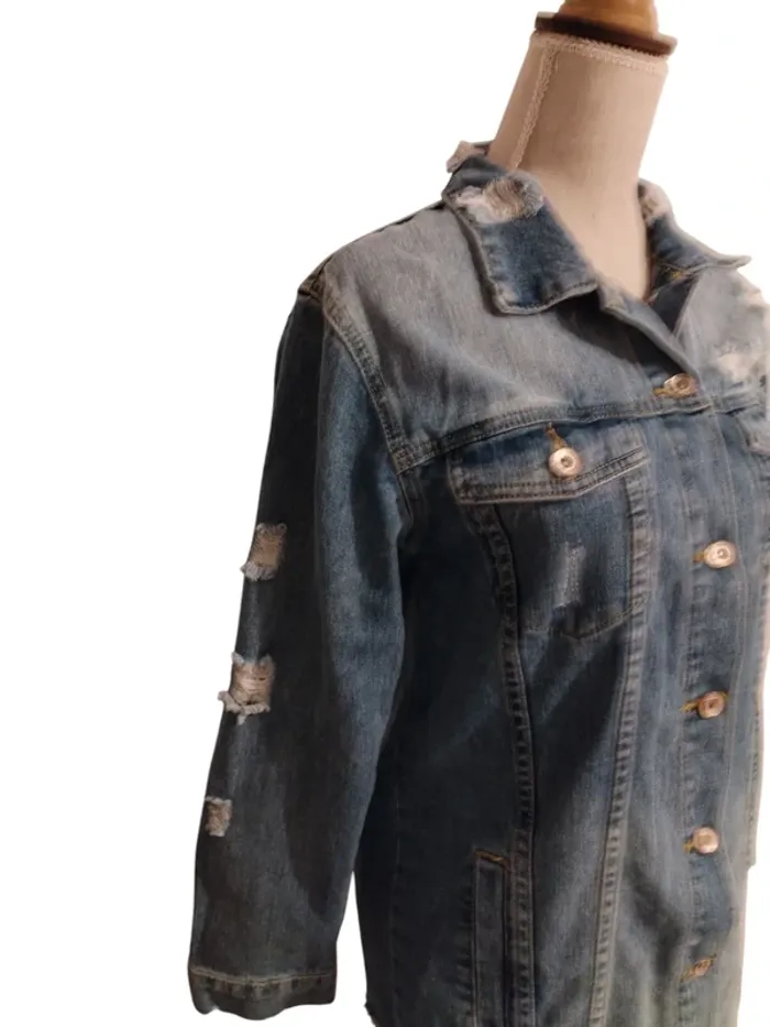 Veste en jeans taille M - photo numéro 4
