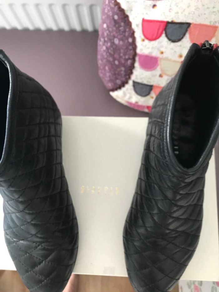 Bottines plates cuir matelassées Claudie Pierlot 38 - photo numéro 5