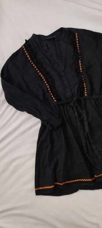 Robe lin noire Zara
