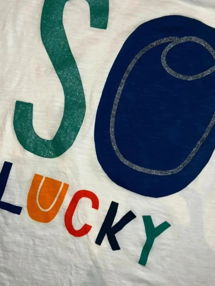 T-shirt fille 12 ans – Monoprix Teens – So Lucky – Très bon état - photo numéro 4