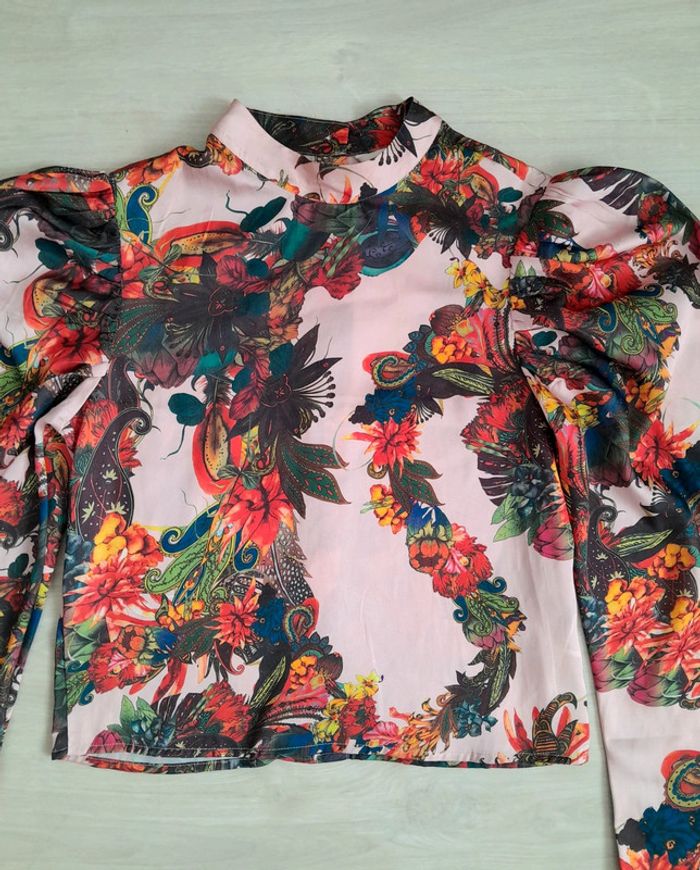 Blouse multicolore H&M t.34 - photo numéro 2