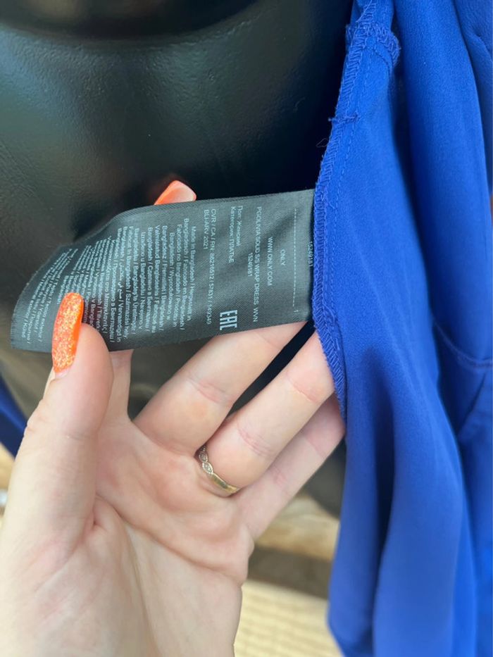 Robe only taille S Pigalle bleu électrique été cache cœur - photo numéro 5