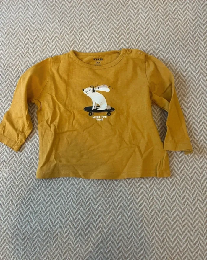 Lot t-shirt chemise 9 mois bébé - photo numéro 3