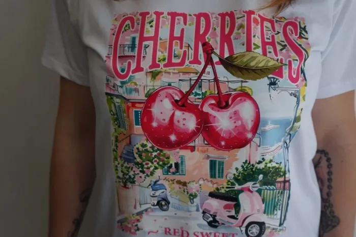 T shirt cherries - photo numéro 2