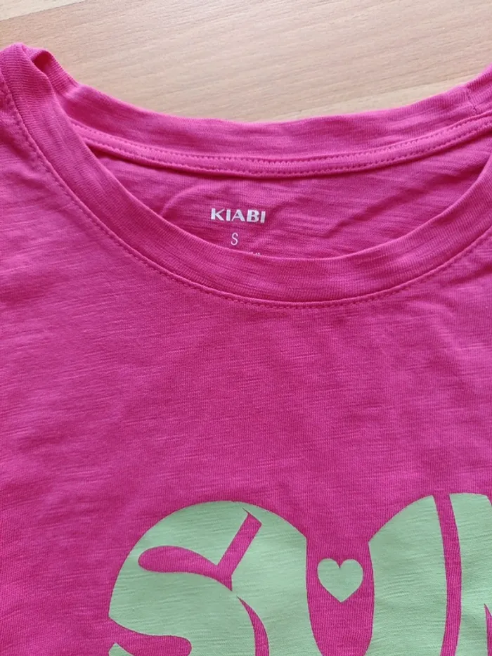 Tee-shirt manches courtes rose fushia - photo numéro 2