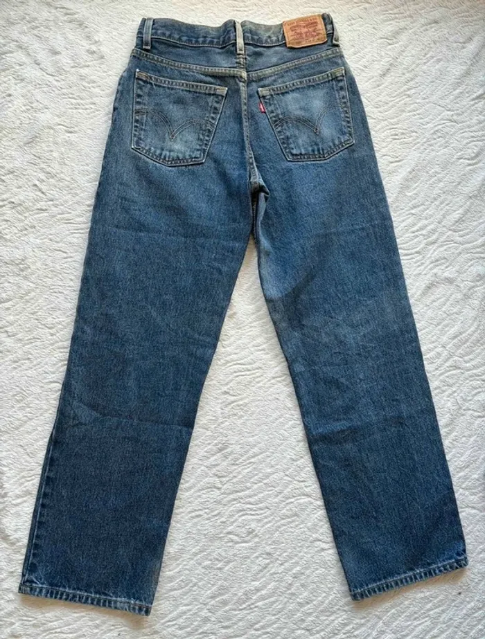 Jean Levi’s 550 femme Relaxed Fit Bleu stonewashed délavé Rare modèle US W27 L29 S/36 2000s - photo numéro 14