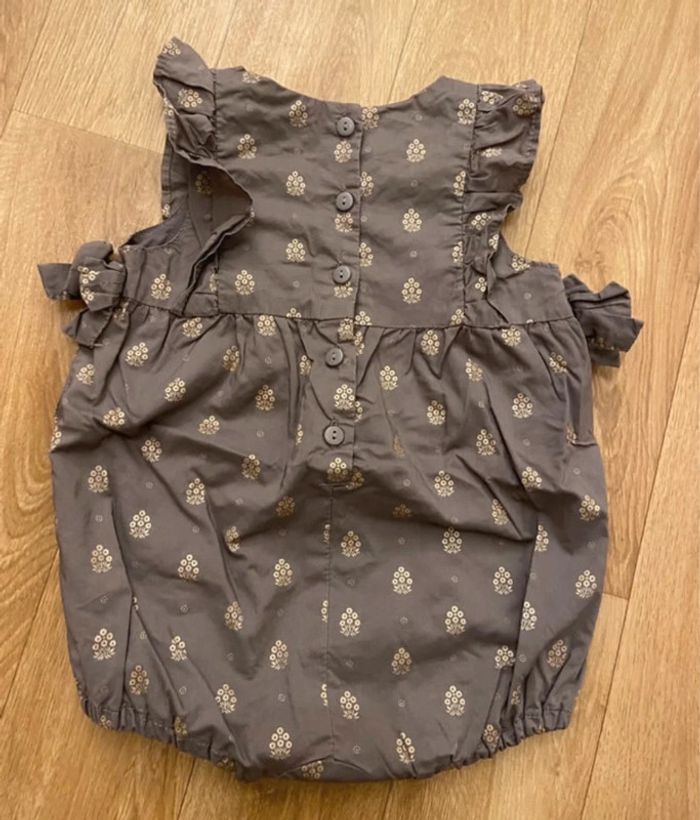 Barboteuse marron dorée fille 6M - photo numéro 2