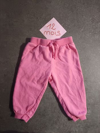 Pantalon jogging rose 12 mois 