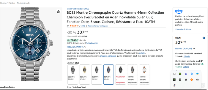 Montre Hugo BOSS Neuve - photo numéro 2