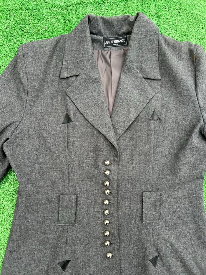Veste blazer grise Jus d’Orange Paris – made in France, taille 1 - photo numéro 2