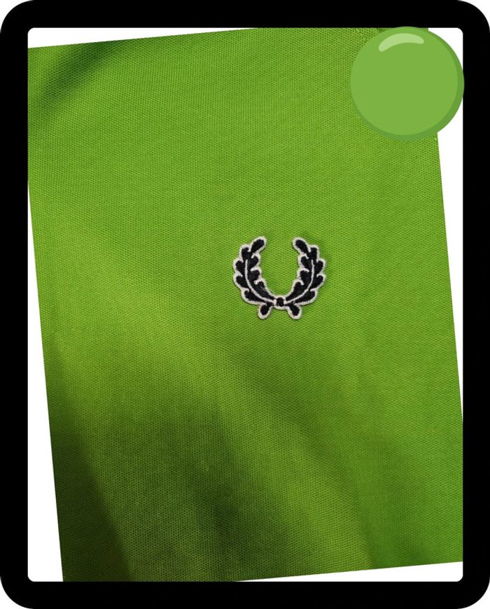 Veste de Survêtement Fred Perry Iconique - Vert Anis / Noir - Taille M - État Impeccable - photo numéro 2