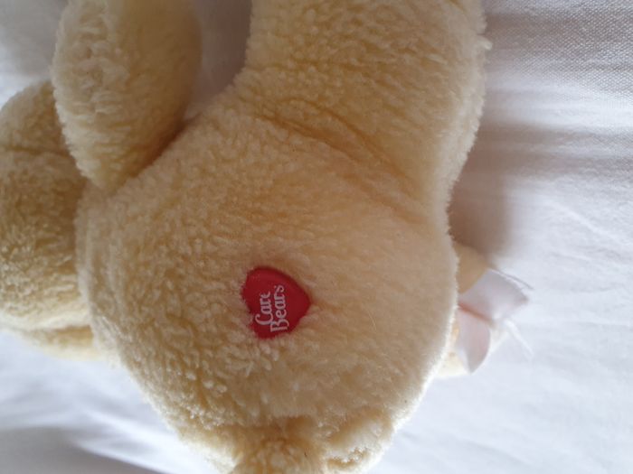 Peluche Bisounours Grosjojo Jaune Kenner Care Bears H 18 cm Vintage - photo numéro 5