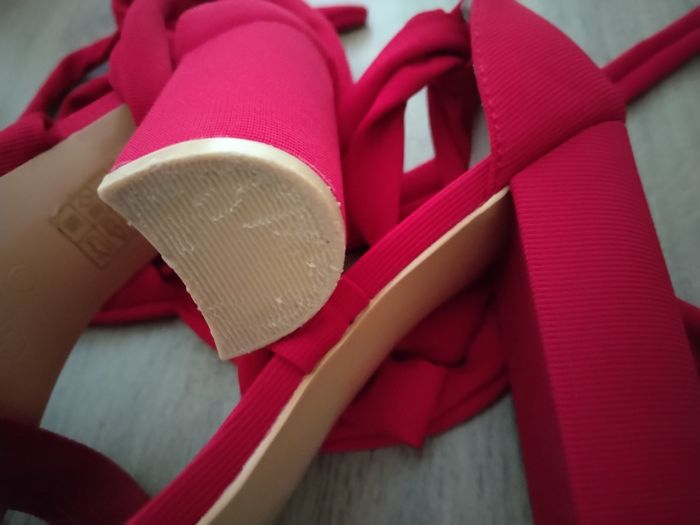 Chaussure à talon femme taille 39 rouge de chez cuccoo - photo numéro 5