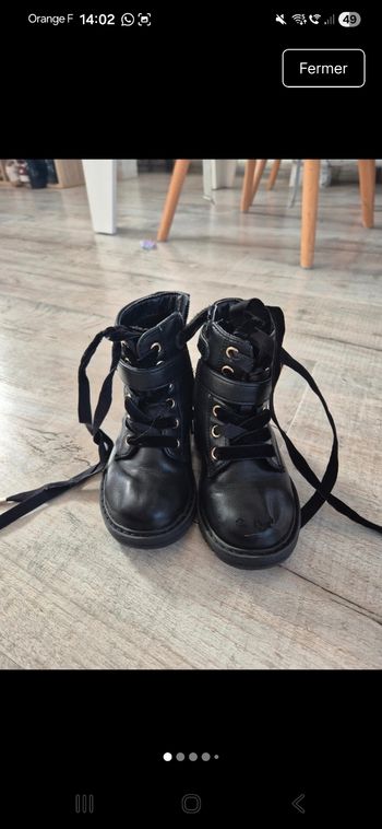 Bottine en cuire fille