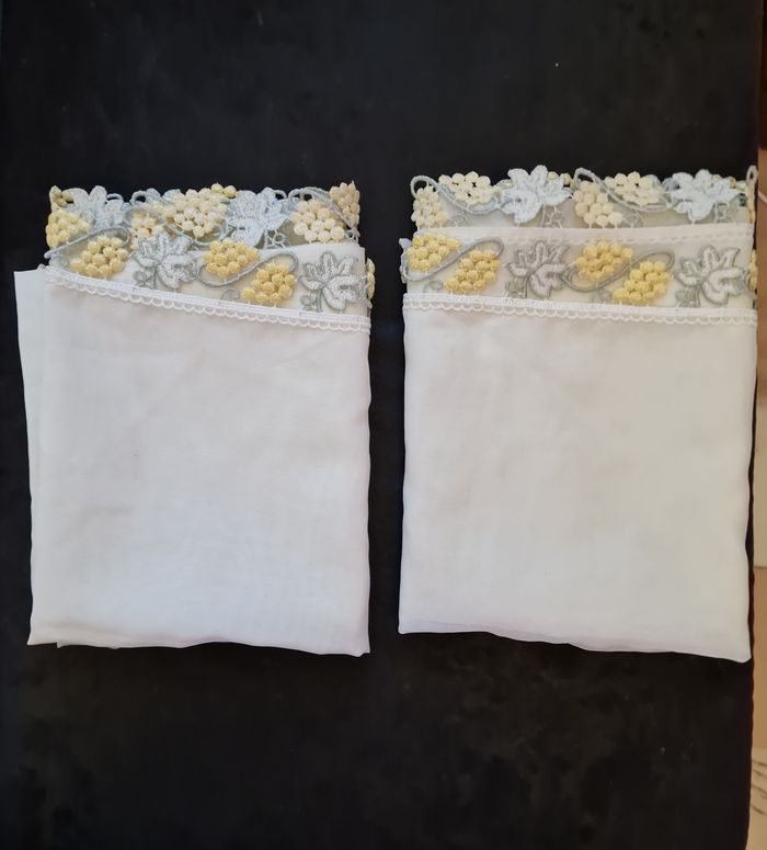 Lot 2 Rideaux Grappes Raisins Jaune Vert - photo numéro 10