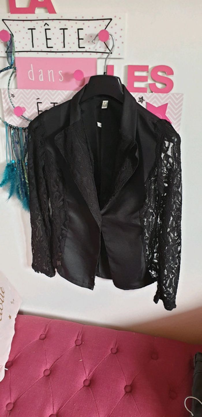 Blazer manche et côté en dentelle - photo numéro 4