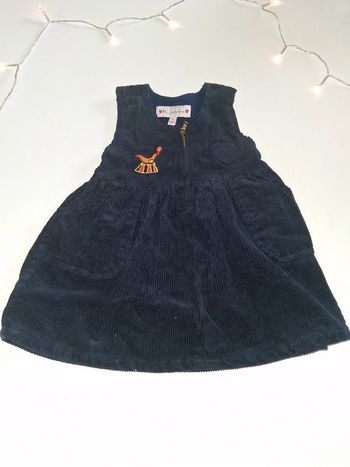 Robe en velours bleu marine Kimbaloo