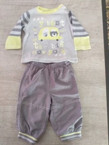 Ensemble pantalon/t-shirt garçon 6 mois