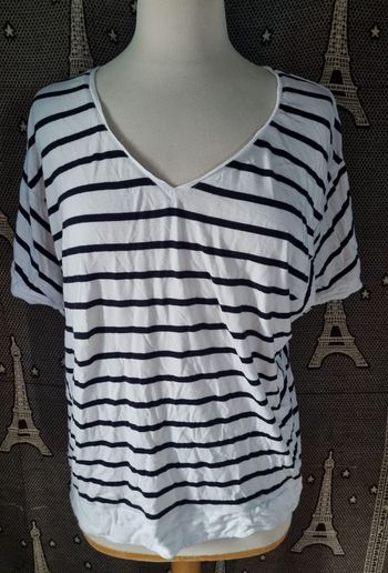 T-shirt à rayures style Marin taille 46-48 Promod