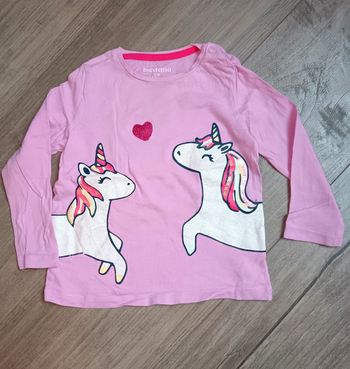 Top manches longues licorne pailleté 18 mois