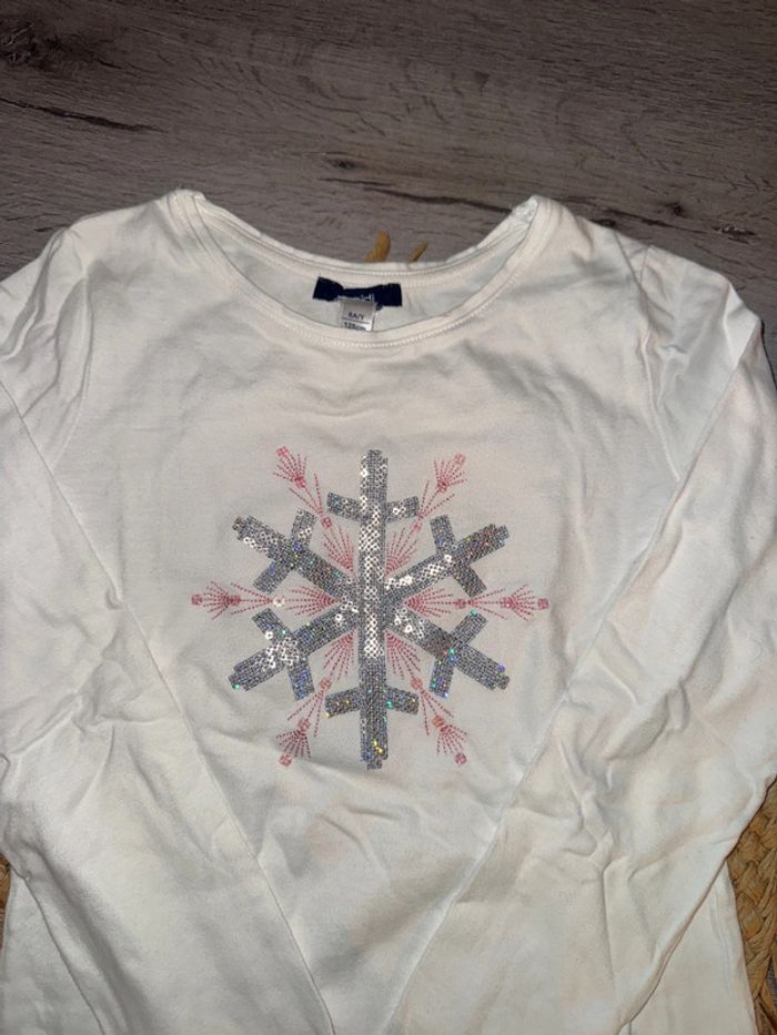 T shirt manches longues okaidi 8 ans fille - photo numéro 2