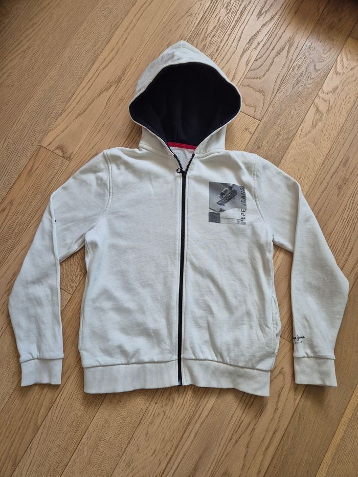 Gilet zippé à capuche 12 ans Pepe Jeans - photo numéro 1