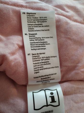 Gigoteuse bébé fille