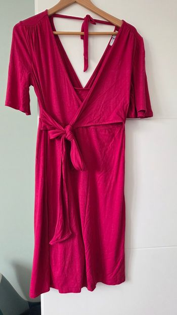 Robe maternité rose