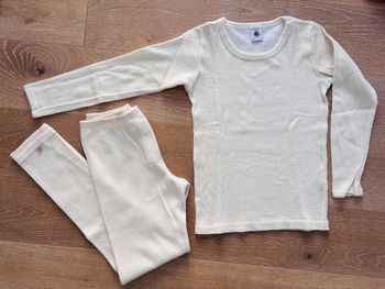 Petit Bateau 8 ans enfant laine et coton t-shirt et legging