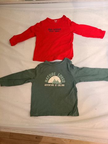 Lot 2 tee shirt longue manche