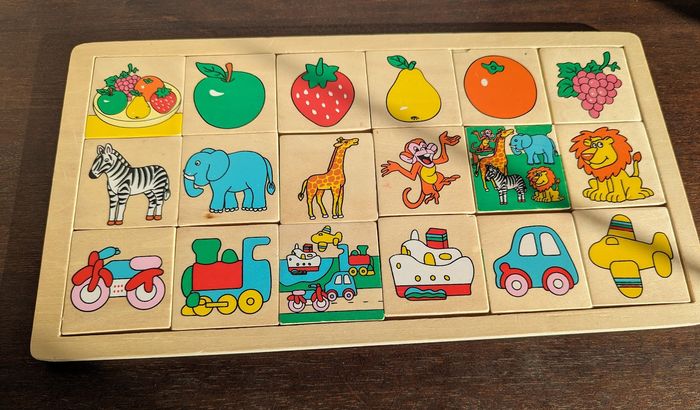 Lot de 2 puzzles bois