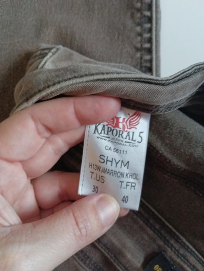 Pantalon jeans femme Kaporal rétro vintage taille 40 coupe slim - photo numéro 8