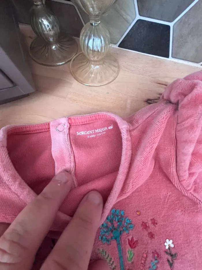 Pyjama chemise de nuit en velour + legging •  Sergent Major • 5 ans - photo numéro 5