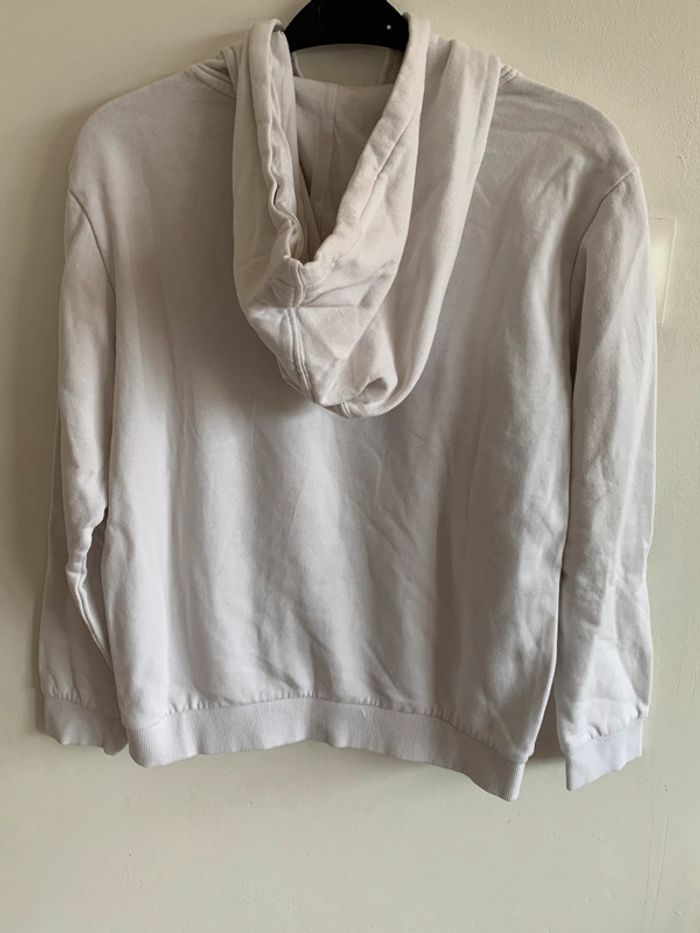 Sweat à capuche blanc 12 ans XXS Kiabi - photo numéro 4