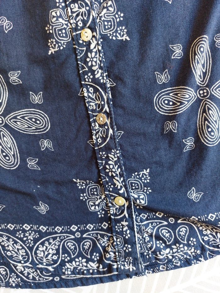 Blouse débardeur bleu marine style bandana - photo numéro 4