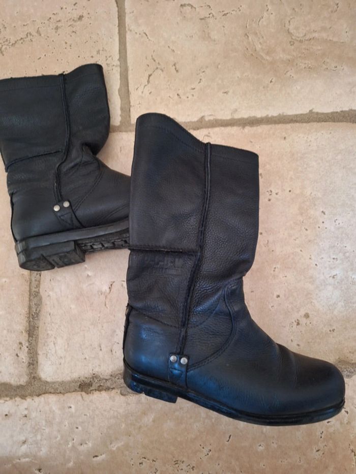Bottes palladium en cuir grainé - photo numéro 9