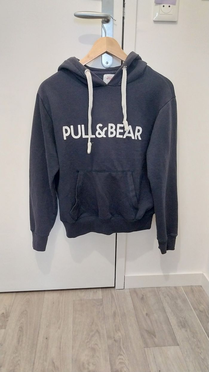 Sweat à capuche femme pull & bear bleu marine